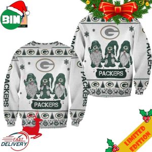 Christmas Gnomes Green Bay Packers Ugly Sweater For Men And Women