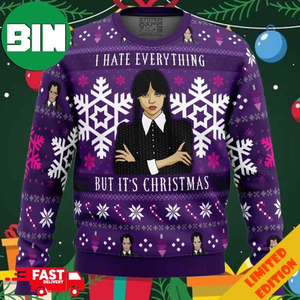 Christmas Wednesday Adams Family Ugly Christmas Sweater For Men And Women
