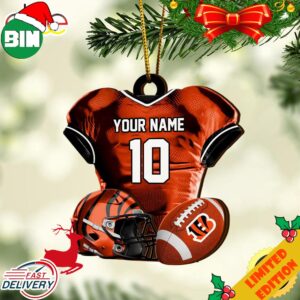 Cincinnati Bengals NFL Sport Ornament Custom Name And Number 2023 Christmas Tree Decorations