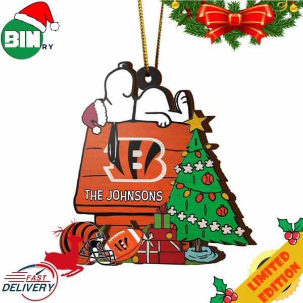 Cincinnati Bengals Snoopy NFL Sport Ornament Custom Name