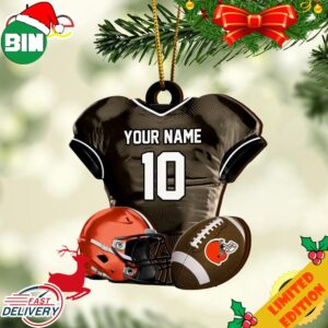 Cleveland Browns NFL Sport Ornament Custom Name And Number 2023 Christmas Tree Decorations
