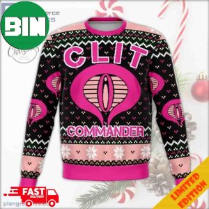 Clit Commander Ugly Christmas Sweater For Men And Women