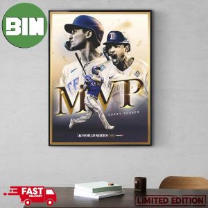 Corey Seager Crushed All MVP MLB 2023 World Series Champions Congratulations Texas Rangers Poster Canvas