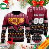 Custom Name Number NFL Arizona Cardinals Playing Field Ugly Christmas Sweater For Men And Women