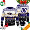 Custom Name Number NFL Atlanta Falcons Playing Field Ugly Christmas Sweater For Men And Women