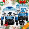 Custom Name Number NFL Carolina Panthers Rugby Stadium Ugly Christmas Sweater For Men And Women