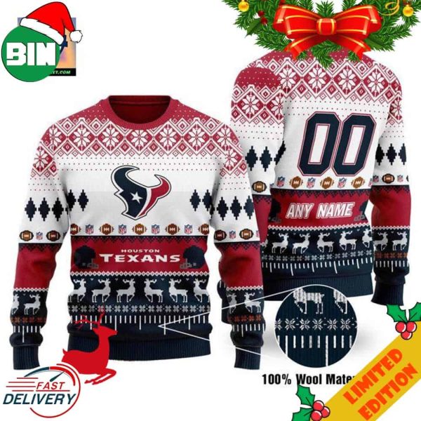 Custom Name Number NFL Indianapolis Colts Playing Field Ugly Christmas Sweater For Men And Women