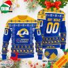 Custom Name Number NFL Logo Los Angeles Chargers Ugly Christmas Sweater For Men And Women