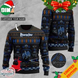 Custom Name Ravenclaw Harry Potter Ugly Sweater For Men And Women