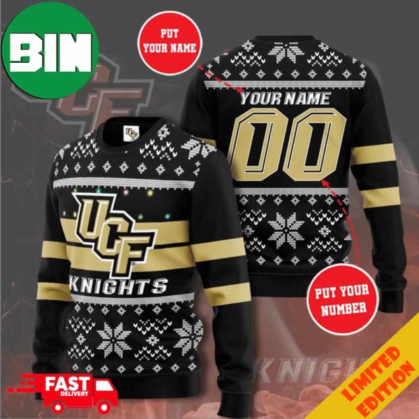 Custom Number And Name NCAA UCF Knights Ugly Sweater