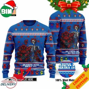 Custom Text Grateful Dead Knitted Ugly Sweater For Men And Women