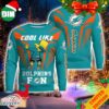 Cute Cool Like Miami Dolphins Fan Bart Simpson Dab Xmas Ugly Sweater