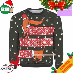 Dachshund Believe All Over Print 3D Ugly Christmas Sweater For Men And Women