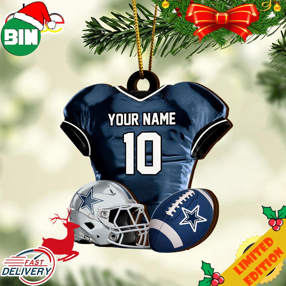 Dallas Cowboys NFL Sport Ornament Custom Name And Number 2023 Christmas Tree Decorations