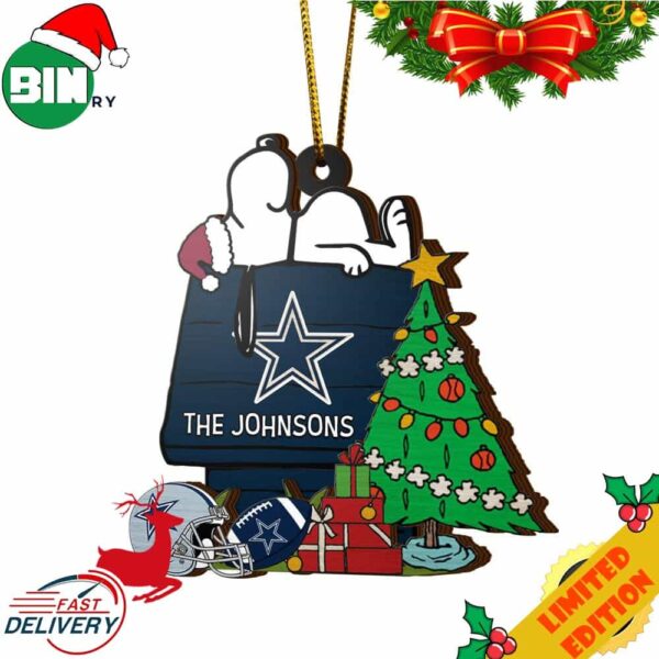 Dallas Cowboys Snoopy NFL Sport Ornament Custom Name