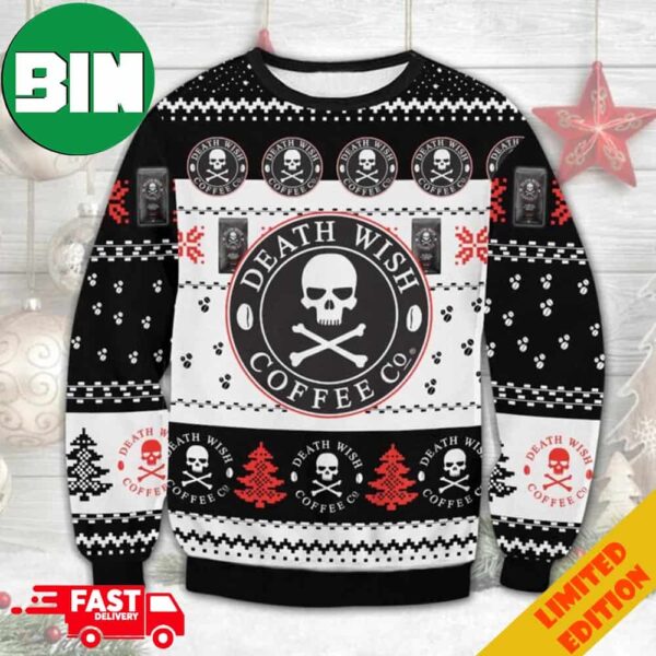 Death Wish Coffee Co Ugly Christmas Sweater For Men And Women