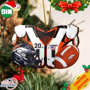 Denver Broncos NFL Sport Ornament Custom Your Name And Number 2023 Christmas Tree Decorations