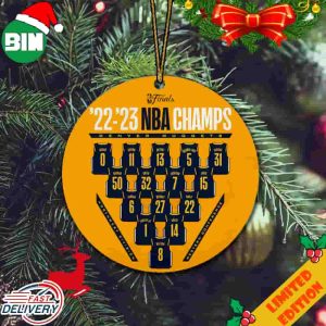 Denver Nuggets 2023 NBA Finals Champions Uniform Team Members Tree Decorations Ornament