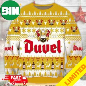 Duvel Belgian Beer Xmas Funny 2023 Holiday Custom And Personalized Idea Christmas Ugly Sweater