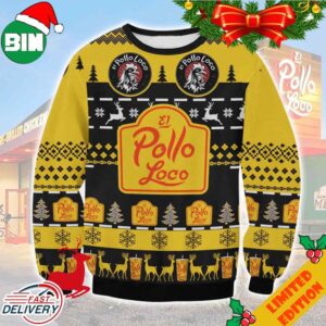 El Polo Loco Taco Burrito Mexico Style Christmas Ugly Sweater