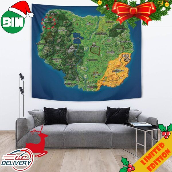 Fortnite Season OG Chapter 4 Map Home Decor Poster Tapestry