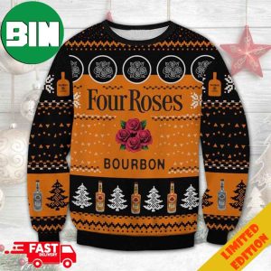 Four Roses Bourbon Ugly Christmas Sweater For Men And Women