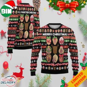 Funny Merry Clitmas 2023 Christmas Ugly Sweater