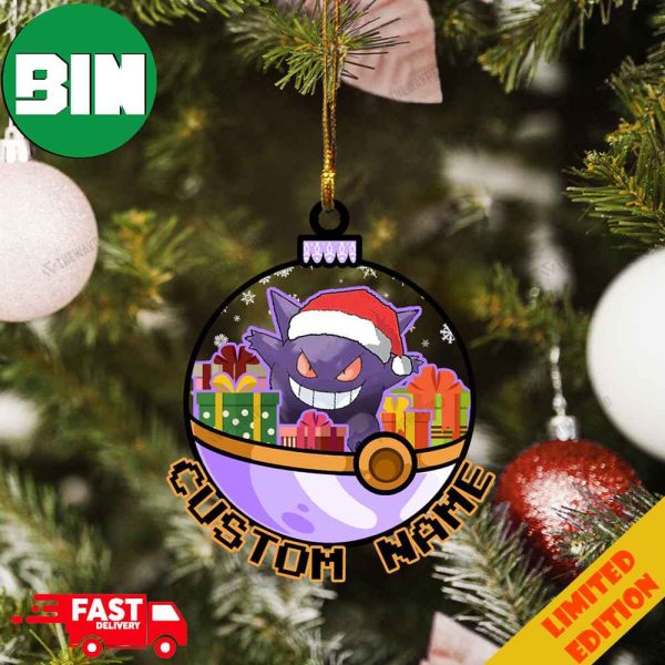 Gengar In Pokeball Pokemon Fan Gifts 2023 Holiday Tree Decorations Ornament