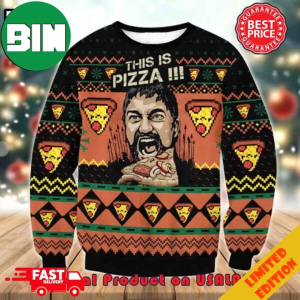 Gladiator This Is Pizza Ugly Christmas Sweater For Men And Women