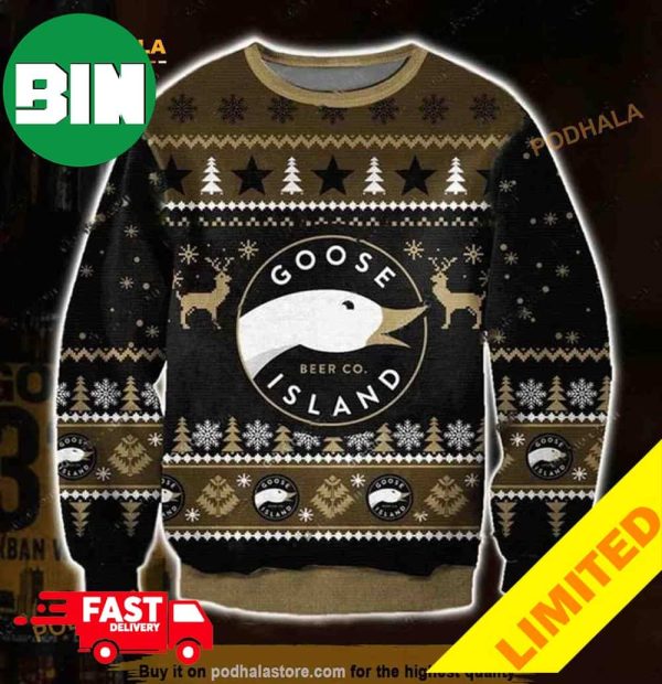 Goose Island Beer Xmas Funny 2023 Holiday Custom And Personalized Idea Christmas Ugly Sweater