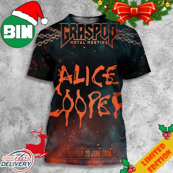 Graspop Metal Meeting Alice Cooper GMM24 The Legendary Shock Rocker Thursday 20 June 2024 3D T-Shirt