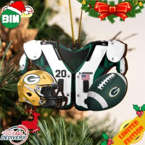 Green Bay Packers NFL Sport Ornament Custom Your Name And Number 2023 Christmas Tree Decorations
