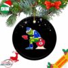 Grinch Santa New York Giants Sitting On Toilet Christmas Ornament