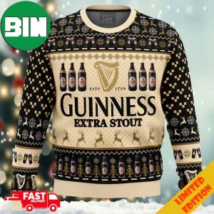 Guinness Extra Stout Ugly Christmas Sweater For Men And Women