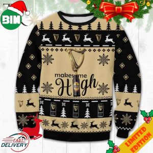 Guinness Make Me High Ugly Sweater