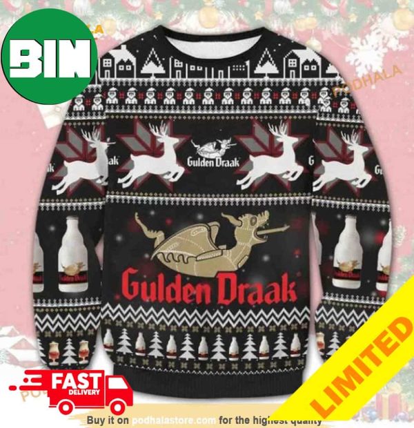 Gulden Draak Beer Xmas Funny 2023 Holiday Custom And Personalized Idea Christmas Ugly Sweater