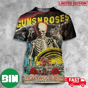 Guns N Roses First Show November 1st And 2nd Hollywood Bowl Los Angeles California North American Tour 3D T-Shirt