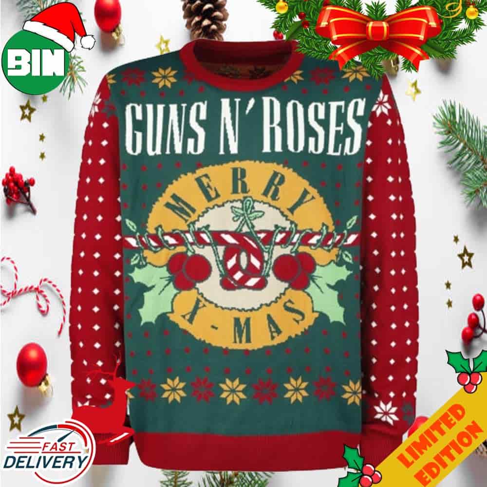 Guns N Roses Merry X-Mas 2023 Christmas Ugly Sweater