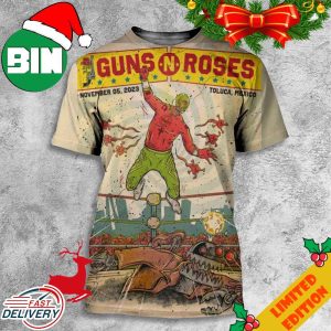 Guns N Roses North American Summer Fall 2023 Tour Sunday November 5 2023 Hell And Heaven Fest Toluca MX 3D T-Shirt