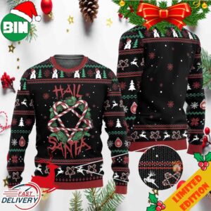 Hail Santa Candy Cane Summonings Xmas Ugly Sweater