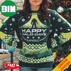 Happy Halo Days UNSC Ugly Christmas Sweater For Men And Women