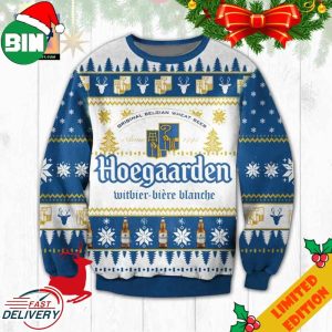 Hoegaarden Belgian White Beer Ugly Christmas Sweater