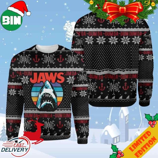 Horror Shark Jaws Ugly Sweater For Men And Women