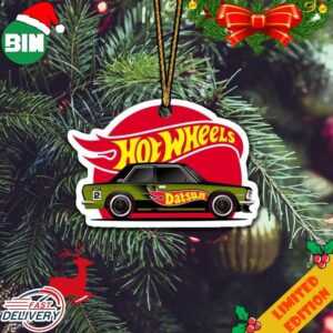 Hot Wheels Datsun Wagon Car For Kids Tree Decorations 2023 Holiday Gift Ornament