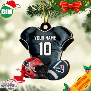 Houston Texans NFL Sport Ornament Custom Name And Number 2023 Christmas Tree Decorations