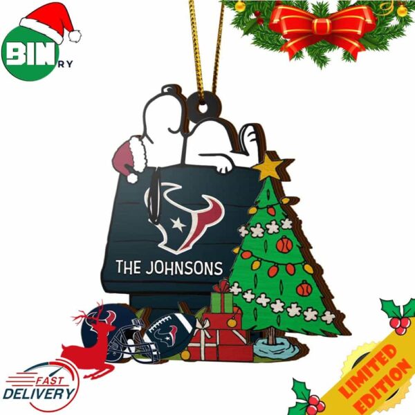 Houston Texans Snoopy NFL Sport Ornament Custom Name