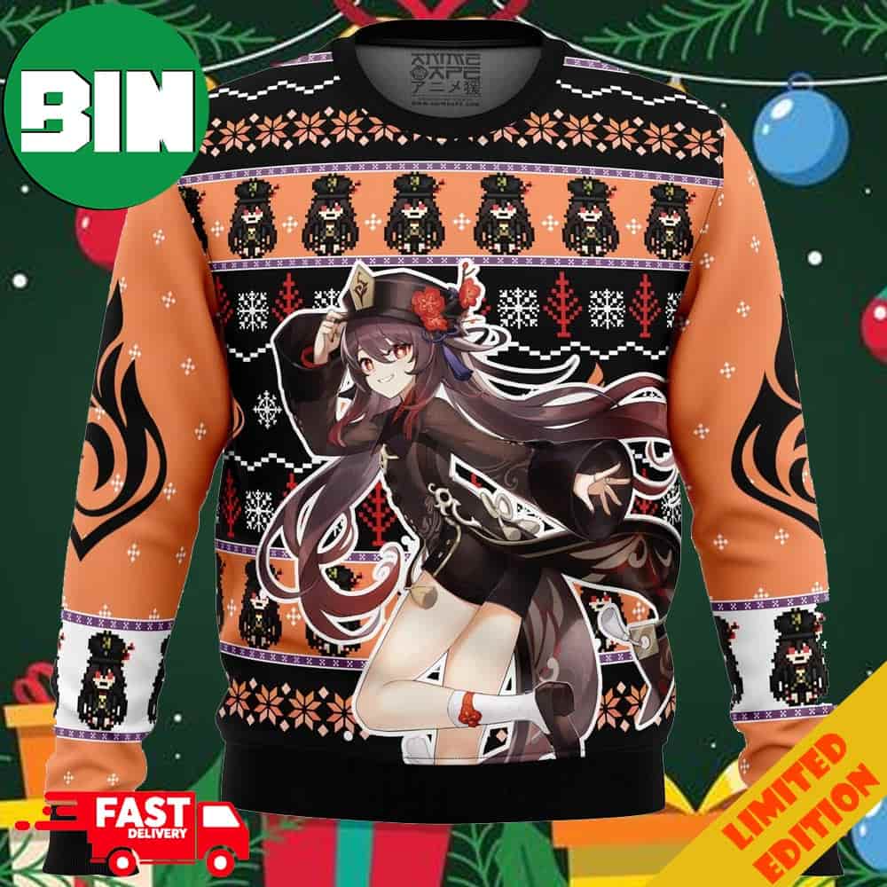 Hu Tao Genshin Impact Ugly Christmas Sweater For Men And Women