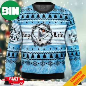 Hug Life Olaf Frozen Ugly Christmas Sweater Anime Ape 2023 Gift For Men And Women