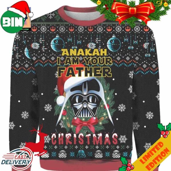 I Am Your Father Christmas Ugly 3D Sweater Funny Star Wars