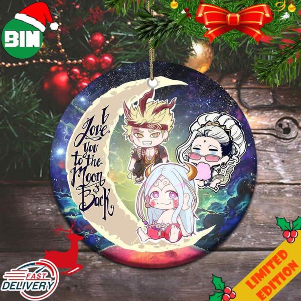 I Love You To The Moon And Back Shuumatsu No Valkyrie Record Of Ragnarok Kintoki And Buddha And Zerofuku Christmas Ornament